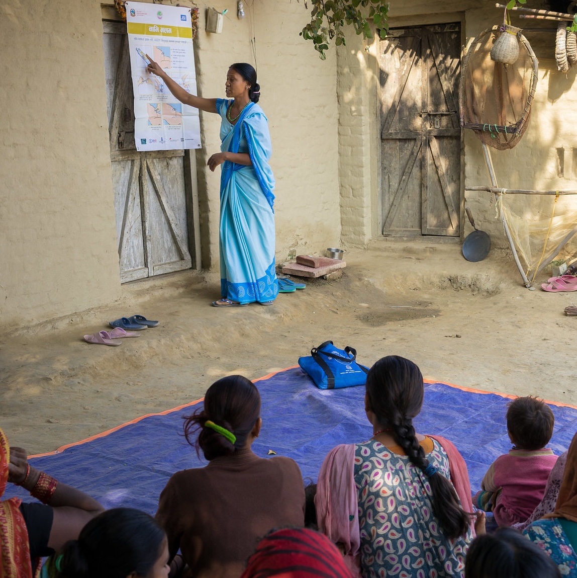 Community health worker in the field